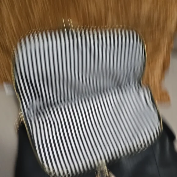 Black Leather Backpack with Tassel - Picture 13 of 14